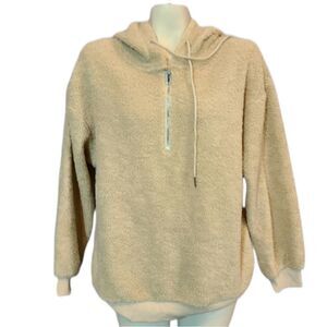 Lush Taupe Zip Up Hoodie Size Small